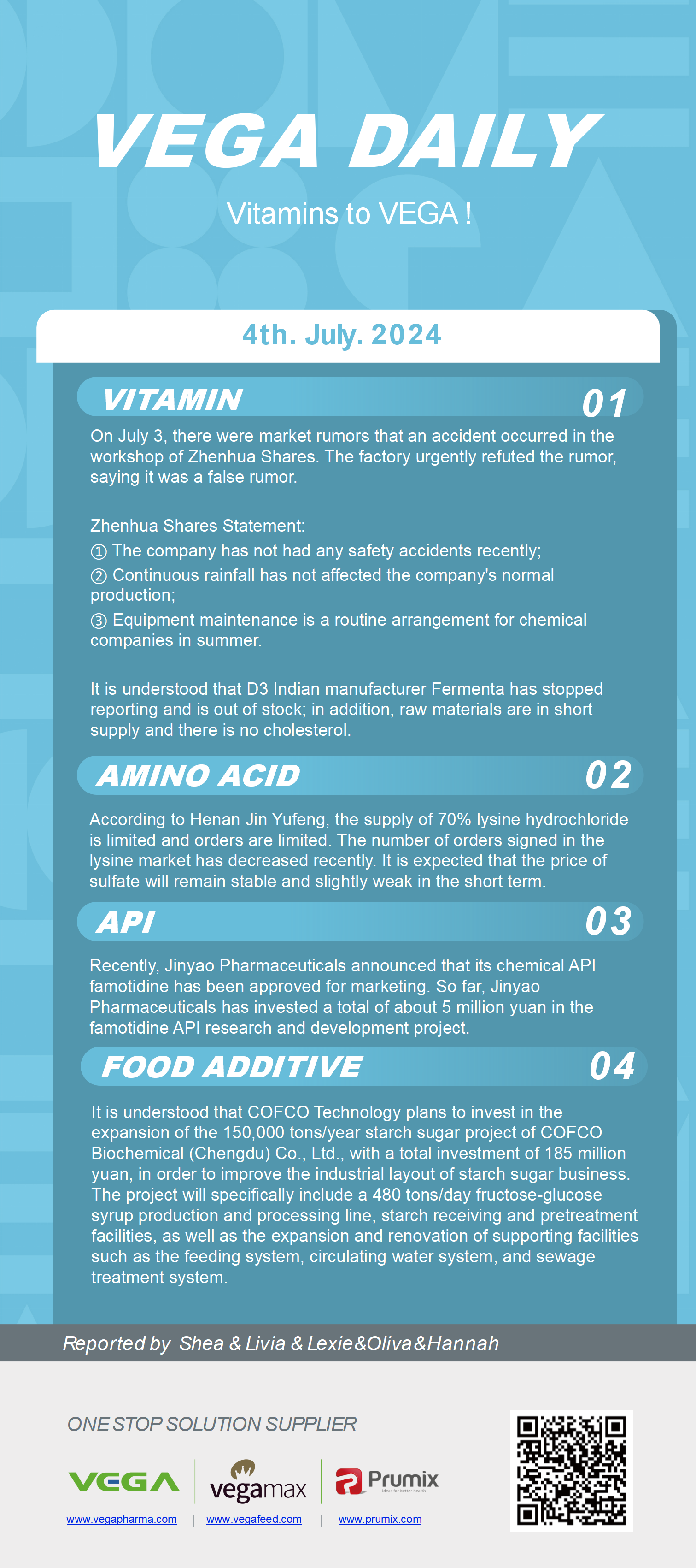 Vega Daily Dated on Jul 4th 2024 Vitamin Amino Acid APl Food Additives.png